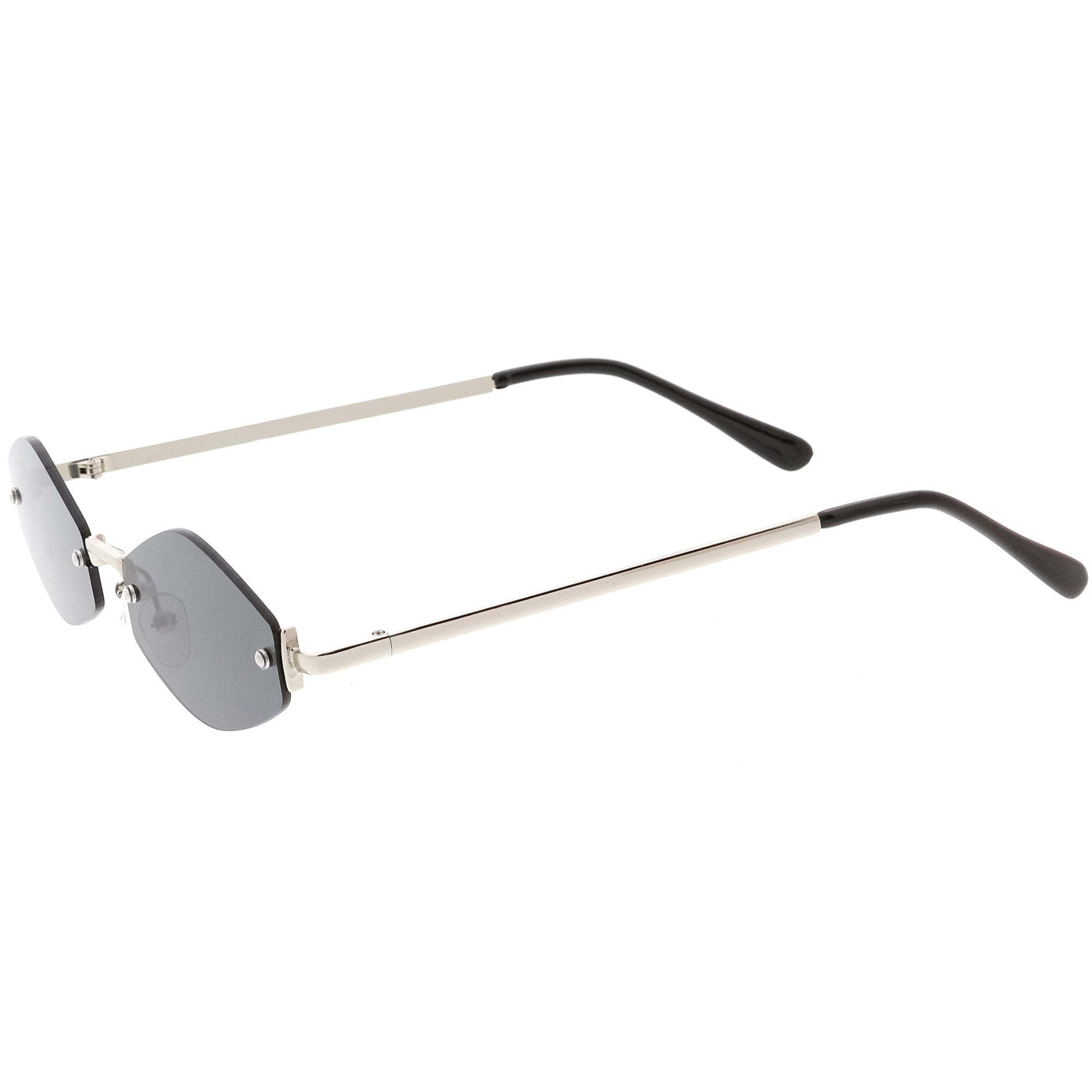 Retro 1990's Small Geometric Hexagon Sunglasses